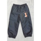 116-OS PAMUT BÉLELT VÍZLEPERGETŐ NADRÁG FEKETE ALAPON RÓKA HÍMZETT 