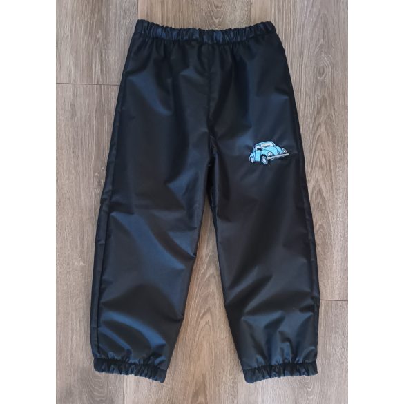 86-OS PAMUT BÉLELT VÍZLEPERGETŐ NADRÁG FEKETE ALAPON AUTÓ HÍMZETT 