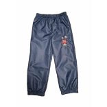 116-OS PAMUT BÉLELT VÍZLEPERGETŐ NADRÁG KÉK ALAPON MOZDONY HÍMZETT 