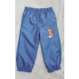 104-ES PAMUT BÉLELT VÍZLEPERGETŐ NADRÁG KÉK ALAPON RÓKA HÍMZETT 