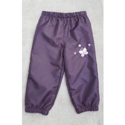    86-OS PAMUT BÉLELT VÍZLEPERGETŐ NADRÁG PADLIZSÁN ALAPON LEPKE HÍMZETT 