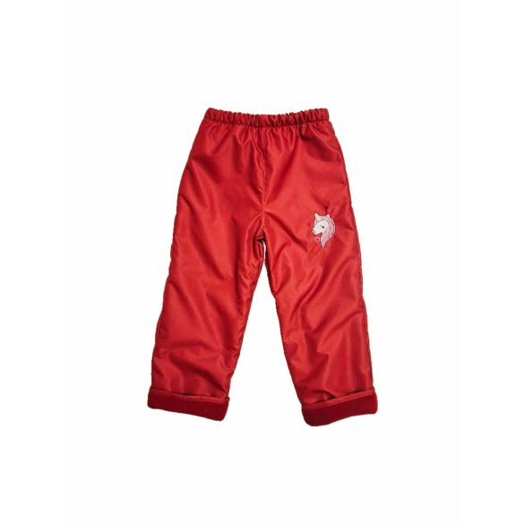 104-ES POLÁR BÉLELT VÍZLEPERGETŐ NADRÁG BORDÓ ALAPON UNIKORNIS HÍMZETT 