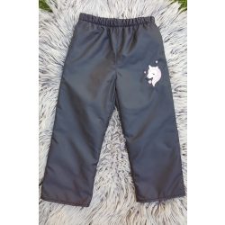   92-ES POLÁR BÉLELT VÍZLEPERGETŐ NADRÁG FEKETE ALAPON UNIKORNIS HÍMZETT 