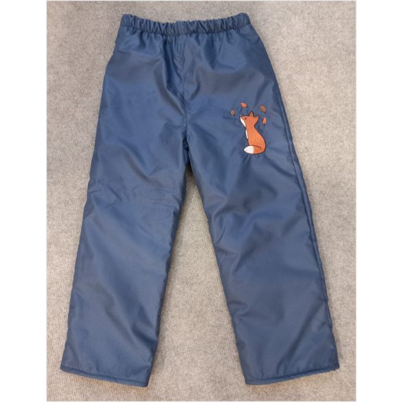 128-AS POLÁR BÉLELT VÍZLEPERGETŐ NADRÁG KÉK RÓKA HÍMZETT