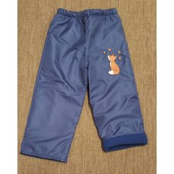   116-OS POLÁR BÉLELT VÍZLEPERGETŐ NADRÁG KÉK ALAPON RÓKA HÍMZETT 