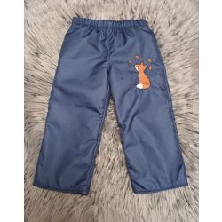   86-OS POLÁR BÉLELT VÍZLEPERGETŐ NADRÁG KÉK ALAPON RÓKA HÍMZETT 