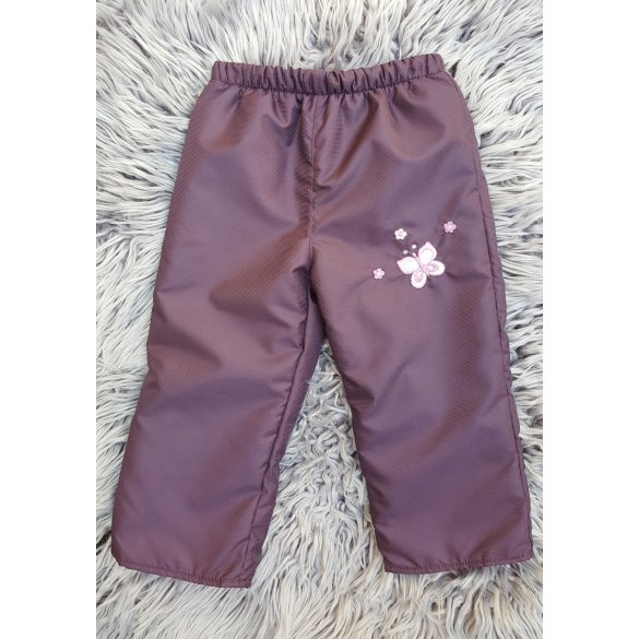 110-ES POLÁR BÉLELT VÍZLEPERGETŐ NADRÁG PADLIZSÁN ALAPON LEPKE HÍMZETT 