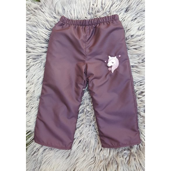 86-OS POLÁR BÉLELT VÍZLEPERGETŐ NADRÁG PADLIZSÁN ALAPON UNIKORNIS HÍMZETT 