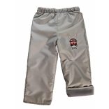 116-OS POLÁR BÉLELT VÍZLEPERGETŐ NADRÁG EZÜST SZÜRKE ALAPON MOZDONY HÍMZETT 