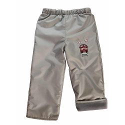   104-ES POLÁR BÉLELT VÍZLEPERGETŐ NADRÁG EZÜST SZÜRKE ALAPON MOZDONY HÍMZETT 