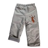 110-ES POLÁR BÉLELT VÍZLEPERGETŐ NADRÁG SZÜRKE ALAPON RÓKA HÍMZETT 