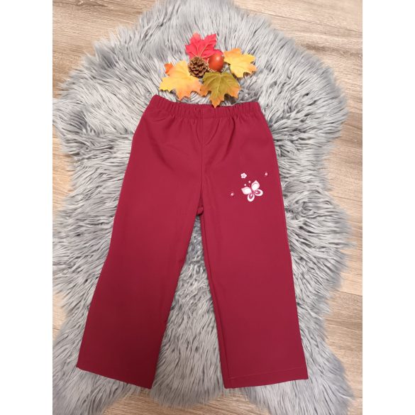  92-ES SOFTSHELL NADRÁG BORDÓ ALAPON  LEPKE HÍMZETT 