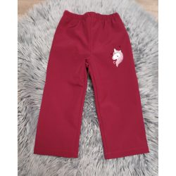  92-ES SOFTSHELL NADRÁG BORDÓ ALAPON  UNIKORNIS HÍMZETT 