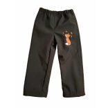 128-AS SOFTSHELL NADRÁG FEKETE ALAPON RÓKA HÍMZETT 