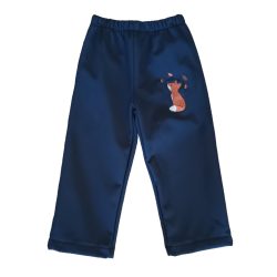  86-OS SOFTSHELL NADRÁG SÖTÉTKÉK ALAPON RÓKA HÍMZETT 