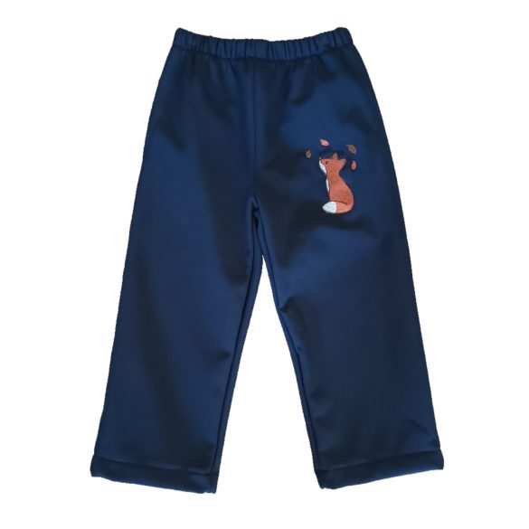  92-ES SOFTSHELL NADRÁG KÉK ALAPON RÓKA HÍMZETT 